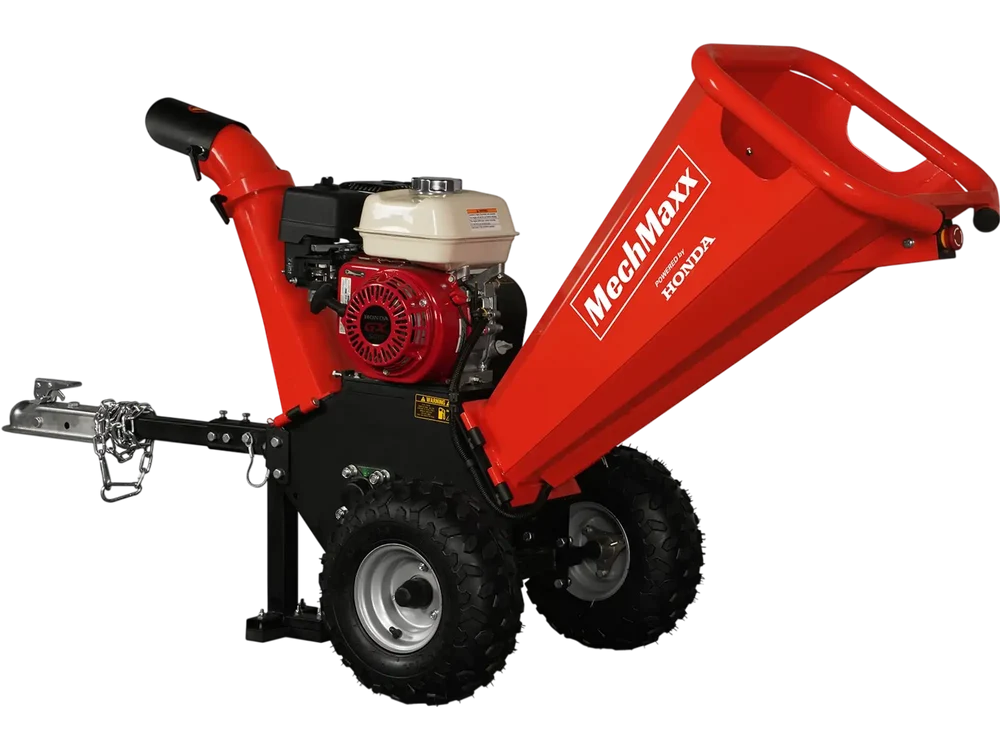MechMaxx GS650 Wood Chipper Honda GX200 Gasoline Engine Powered 4″ New